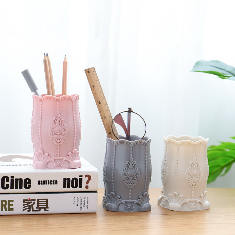 Držač za olovke za rezbarenje Organizator Plastični kist za šminku Stolni držač za olovke Stalak Kutija za pohranu nakita Lončić za olovke Dopisnice