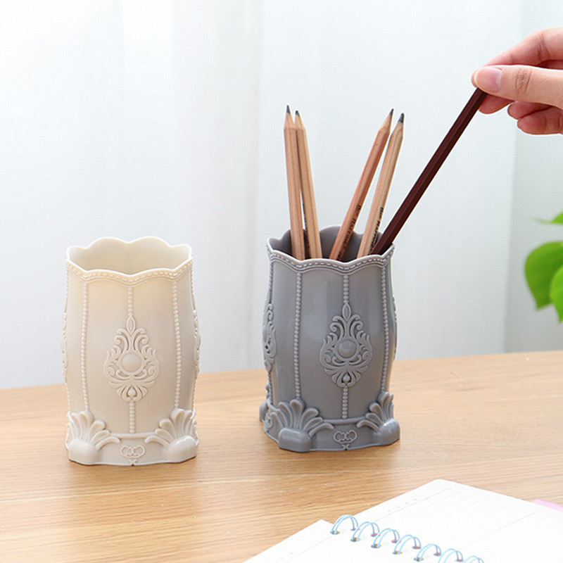 Držač za olovke za rezbarenje Organizator Plastični kist za šminku Stolni držač za olovke Stalak Kutija za pohranu nakita Lončić za olovke Dopisnice