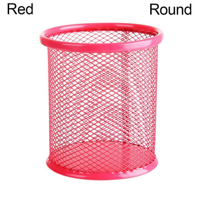 Višenamjenski držač za olovke Okrugla/kvadratna pohrana za olovke Uredska/školska pohrana držača za olovke Kutija za pohranu Organizator papira Mrežasta posuda za olovke