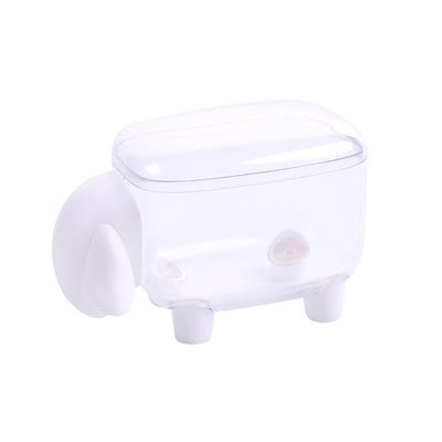 Prozirna kutija za pohranu u obliku ljupke ovce, plastični štapić s vatom, organizator uredskog pribora, ukras za radnu površinu