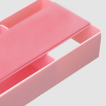 Нов горещ самозалепващ се калъф за молив за бюро Издръжлива пластмаса Бюро за съхранение Чисто и подредено за съхранение Разпръснати канцеларски материали Калкулатор
