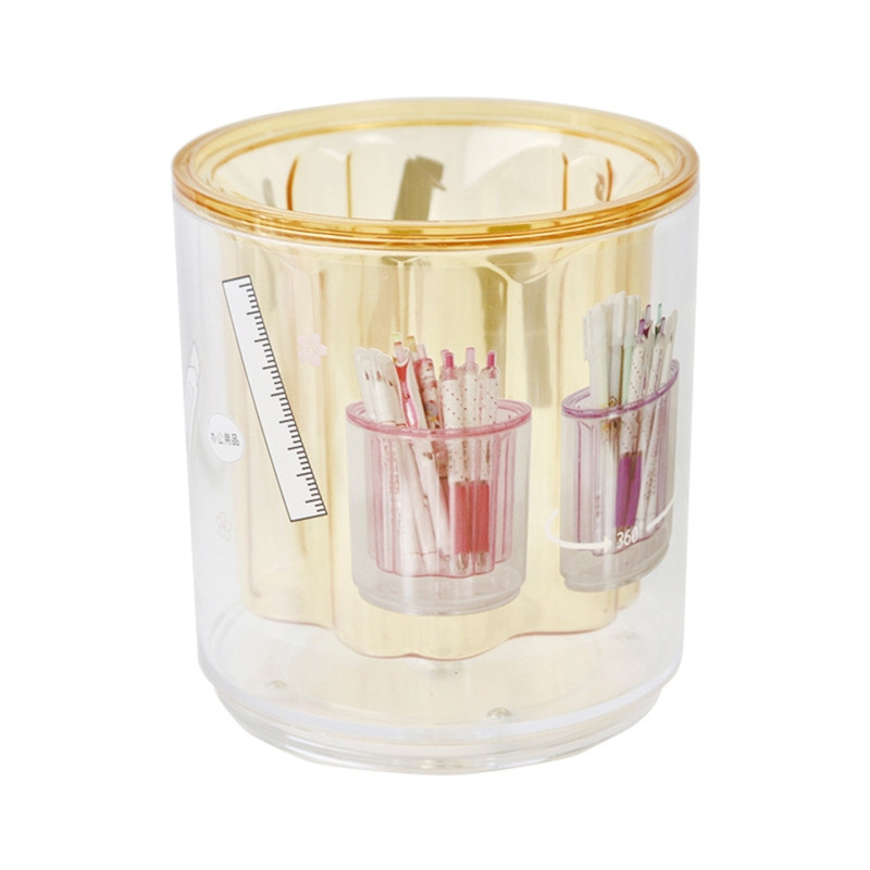 Višenamjenski stolni držač za olovke Plastično kućište Rotirajući stolni organizator za 360°