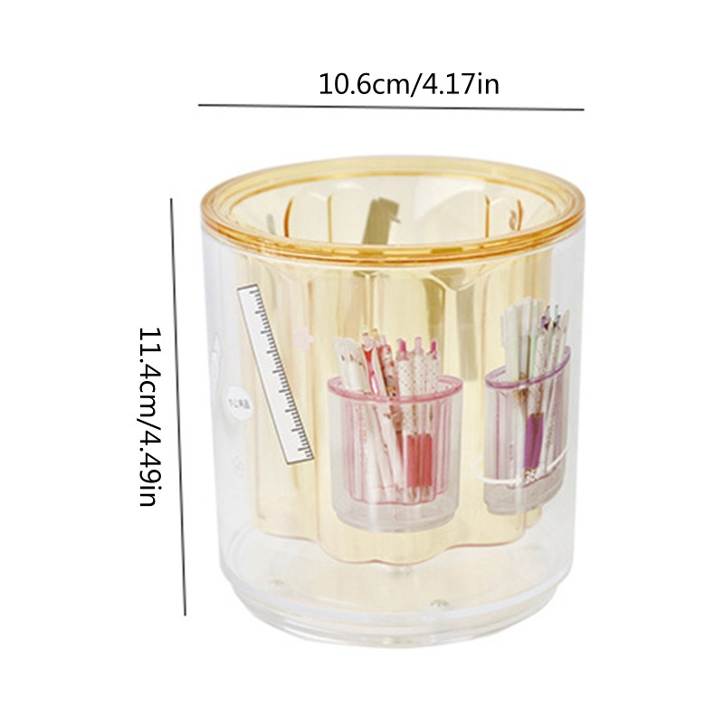 Višenamjenski stolni držač za olovke Plastično kućište Rotirajući stolni organizator za 360°