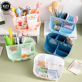 Creative Cute 6 Grid darbalaukio didelės talpos rašiklio stovas Daugiafunkcinis biuro stalinio kompiuterio laikymo stovas raštinės reikmenų laikiklis