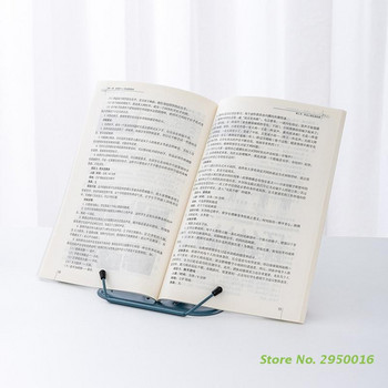 Ρυθμιζόμενη βάση βιβλίων γραφείου Αναδιπλούμενη θήκη βιβλίων μαγειρικής Φορητή βάση βιβλιοθήκης Αντιολισθητικά Κλιπ σελίδας για χοντρά βιβλία Συνταγή βιβλίου