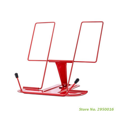 Állítható asztali könyvállvány Összehajtható szakácskönyvtartó Hordozható könyvtartó csúszásmentes lapkapcsok vastag könyvekhez, tankönyv receptekhez