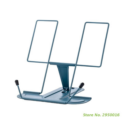 Állítható asztali könyvállvány Összehajtható szakácskönyvtartó Hordozható könyvtartó csúszásmentes lapkapcsok vastag könyvekhez, tankönyv receptekhez