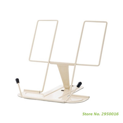 Állítható asztali könyvállvány Összehajtható szakácskönyvtartó Hordozható könyvtartó csúszásmentes lapkapcsok vastag könyvekhez, tankönyv receptekhez