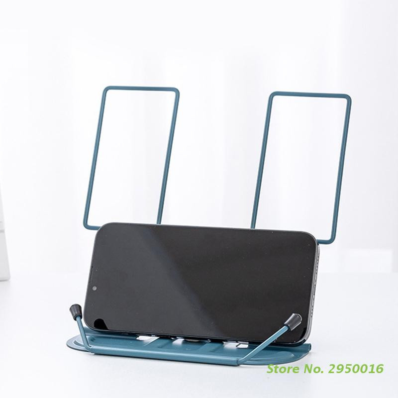 Állítható asztali könyvállvány Összehajtható szakácskönyvtartó Hordozható könyvtartó csúszásmentes lapkapcsok vastag könyvekhez, tankönyv receptekhez