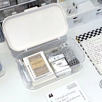 Stalinio kompiuterio laikymo dėžutė Studentų raštinės reikmenų ranka Apdailos krepšelis Skirtingų daiktų laikymo dėžutė Kosmetikos laikymas