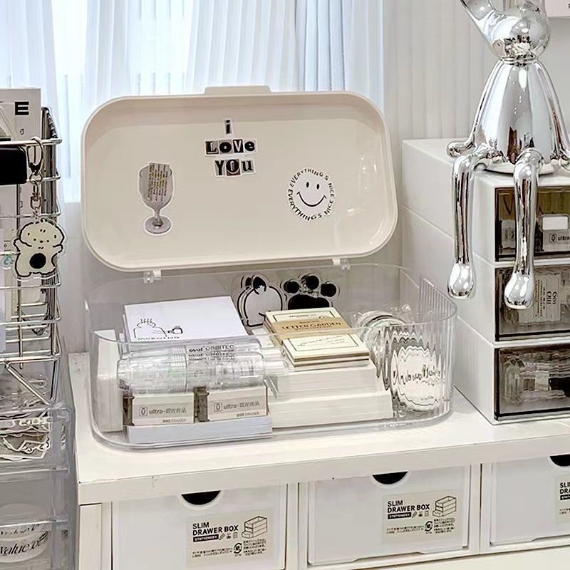 Stalinio kompiuterio laikymo dėžutė Studentų raštinės reikmenų ranka Apdailos krepšelis Skirtingų daiktų laikymo dėžutė Kosmetikos laikymas