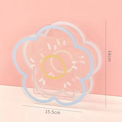 Cutie de depozitare transparentă Suport acrilic pentru stilou Multifuncțional de birou Organizator perie de machiaj Suport stilou Birou Rechizite de birou pentru școală