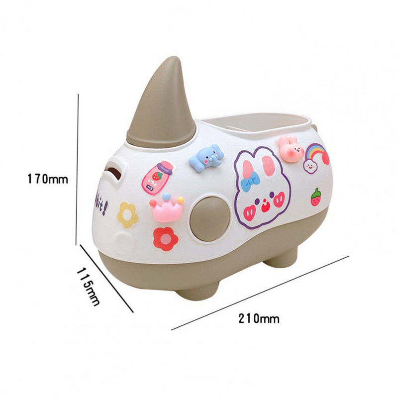 Spremnik za olovke velikog kapaciteta, višenamjenski rođendanski poklon, plastična kasica prasica u obliku nosoroga, kućni dekor za studente