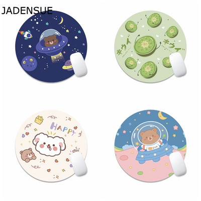 Egérpad Számítógép-billentyűzet Kerek Rajzfilm Kawaii Asztalpad Aranyos Íróasztal Szőnyegek 22x22cm Laptop egéralátét Irodai kiegészítők