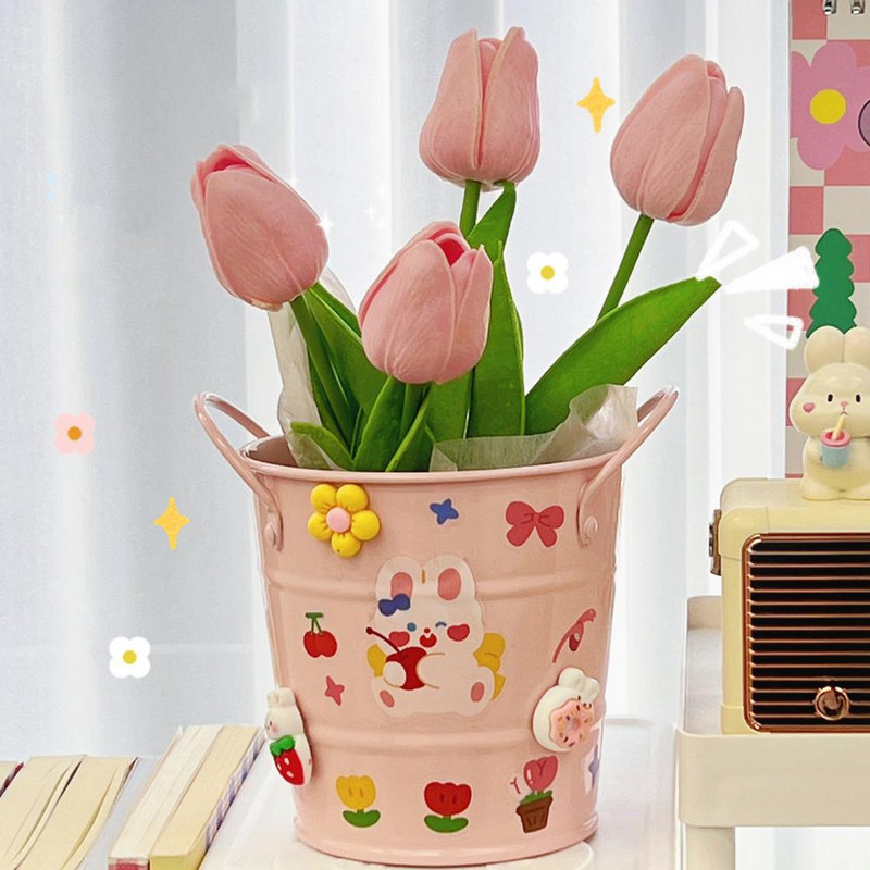 1kom/1 set držača za olovke, izdržljiva stolna kanta za pohranu, organizator za olovke s kompletom naljepnica, jednobojni držač četkica za šminku