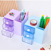 Cutie de depozitare transparentă pentru birou în stil Ins Tip sertar pentru papetărie student Suport stilou Birou Suport stilou multifuncțional Cutie organizatoare