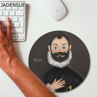 Slatke podloge za stol Podloga za miš Okrugla Van Gogh Podloga za stol Uljena slika Lik Djevojka Računalo Biser Uredsko računalo Laptop Podloga za miš 20 cm