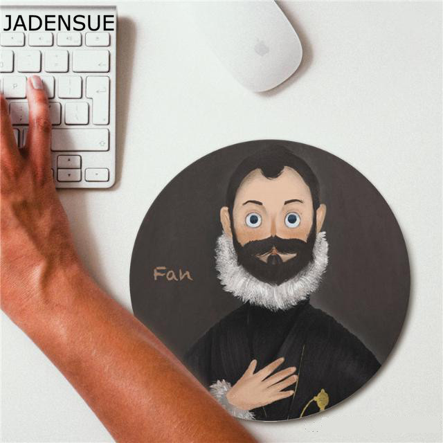 Slatke podloge za stol Podloga za miš Okrugla Van Gogh Podloga za stol Uljena slika Lik Djevojka Računalo Biser Uredsko računalo Laptop Podloga za miš 20 cm