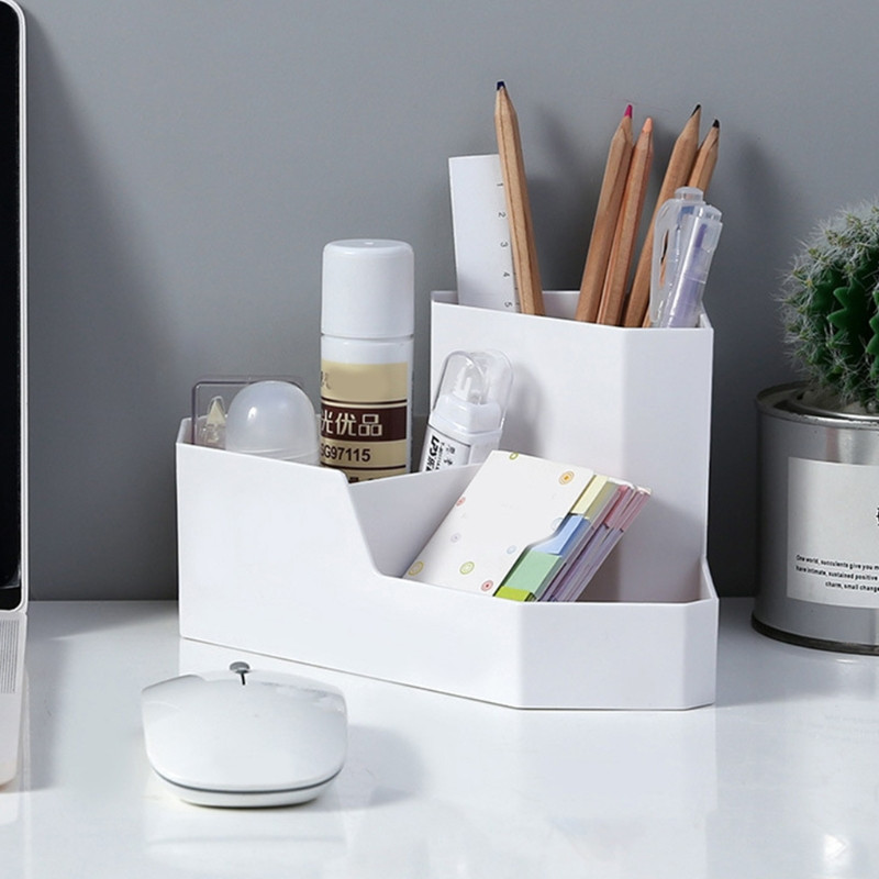 Višenamjenski ABS držač za olovke Dekorativni uredski stolni organizator Držač Kutija za pohranu Držač četkica za šminku za kućni školski stol