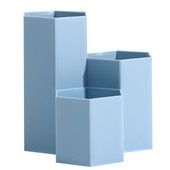 Suport pentru stilou hexagonal nou multifuncțional PP, organizator de birou pentru birou, cu 3 compartimente, articole de papetărie, cutie de finisare pentru cosmetice