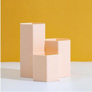 Suport pentru stilou hexagonal nou multifuncțional PP, organizator de birou pentru birou, cu 3 compartimente, articole de papetărie, cutie de finisare pentru cosmetice