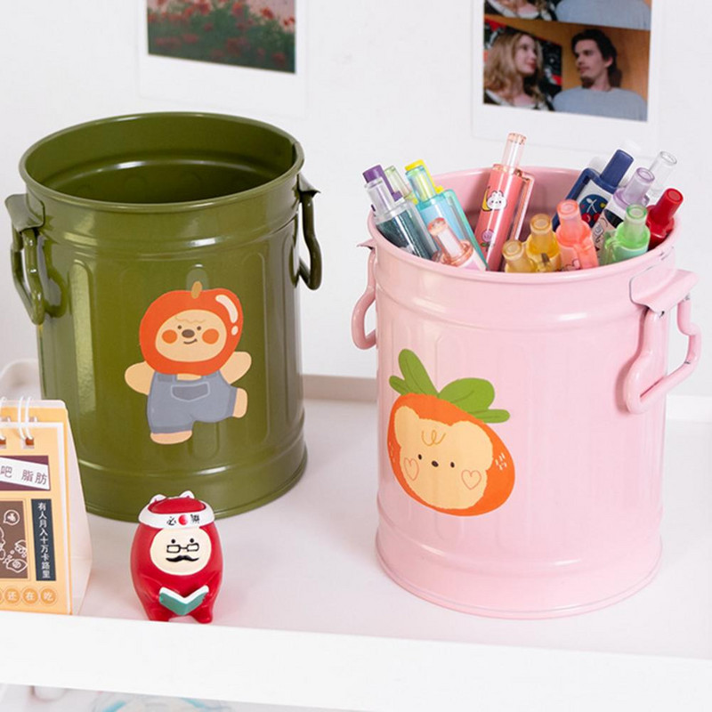 Spremnik za olovke velikog kapaciteta Slatki dizajn otvaranja Studentski željezni stol Olovka Držač četkica za šminku Uredski pribor