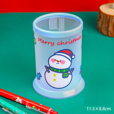 Kalėdų animacinių filmų sulankstoma darbalaukio laikymo dėžutė rašiklio laikiklis pieštukas Kūrybinis biuro reikmenų raštinės reikmenų laikiklis