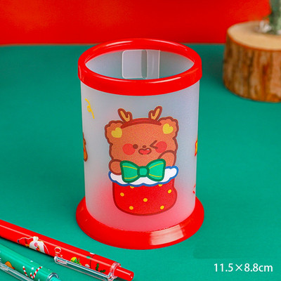 Kalėdų animacinių filmų sulankstoma darbalaukio laikymo dėžutė rašiklio laikiklis pieštukas Kūrybinis biuro reikmenų raštinės reikmenų laikiklis