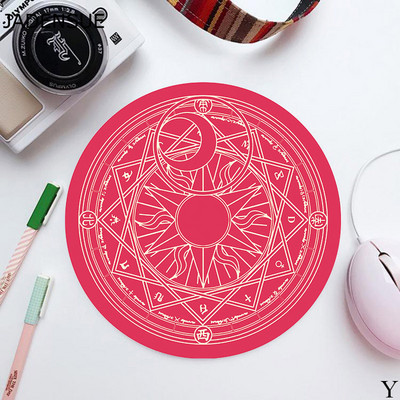 Tampă de mouse rotundă drăguță pentru fete Covorașe de birou de scris Kawaii Tampă de mouse Pad de birou Covoraș de mouse pentru laptop pentru birou, acasă, tastatură de computer