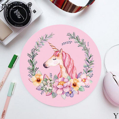 Tampă de mouse rotundă drăguță pentru fete Covorașe de birou de scris Kawaii Tampă de mouse Pad de birou Covoraș de mouse pentru laptop pentru birou, acasă, tastatură de computer