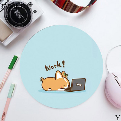Tampă de mouse rotundă drăguță pentru fete Covorașe de birou de scris Kawaii Tampă de mouse Pad de birou Covoraș de mouse pentru laptop pentru birou, acasă, tastatură de computer