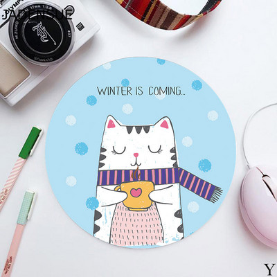 Tampă de mouse rotundă drăguță pentru fete Covorașe de birou de scris Kawaii Tampă de mouse Pad de birou Covoraș de mouse pentru laptop pentru birou, acasă, tastatură de computer