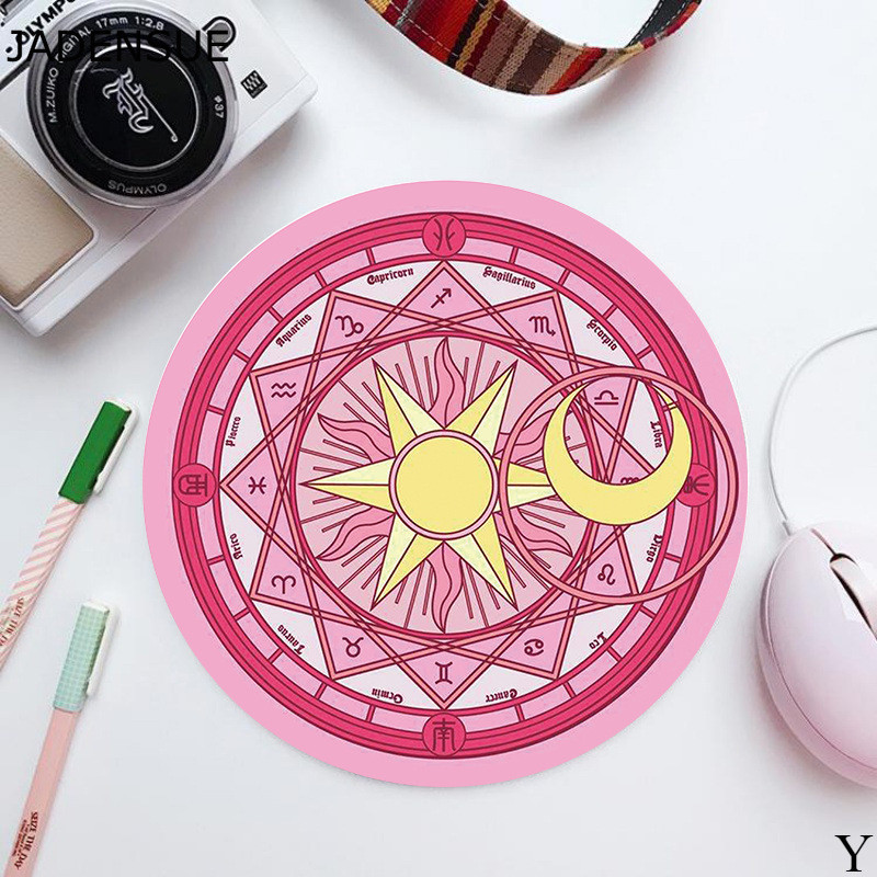 Tampă de mouse rotundă drăguță pentru fete Covorașe de birou de scris Kawaii Tampă de mouse Pad de birou Covoraș de mouse pentru laptop pentru birou, acasă, tastatură de computer