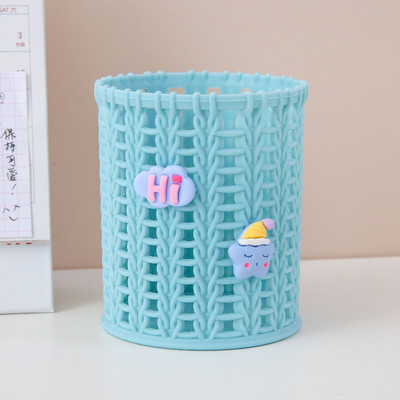 Žavingos išvaizdos lengvas spalvingas tuščiaviduris pieštuko laikiklis makiažo kosmetikos laikiklis bendrabučiui