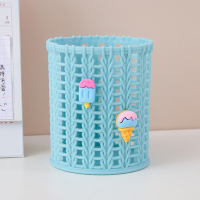 Žavingos išvaizdos lengvas spalvingas tuščiaviduris pieštuko laikiklis makiažo kosmetikos laikiklis bendrabučiui