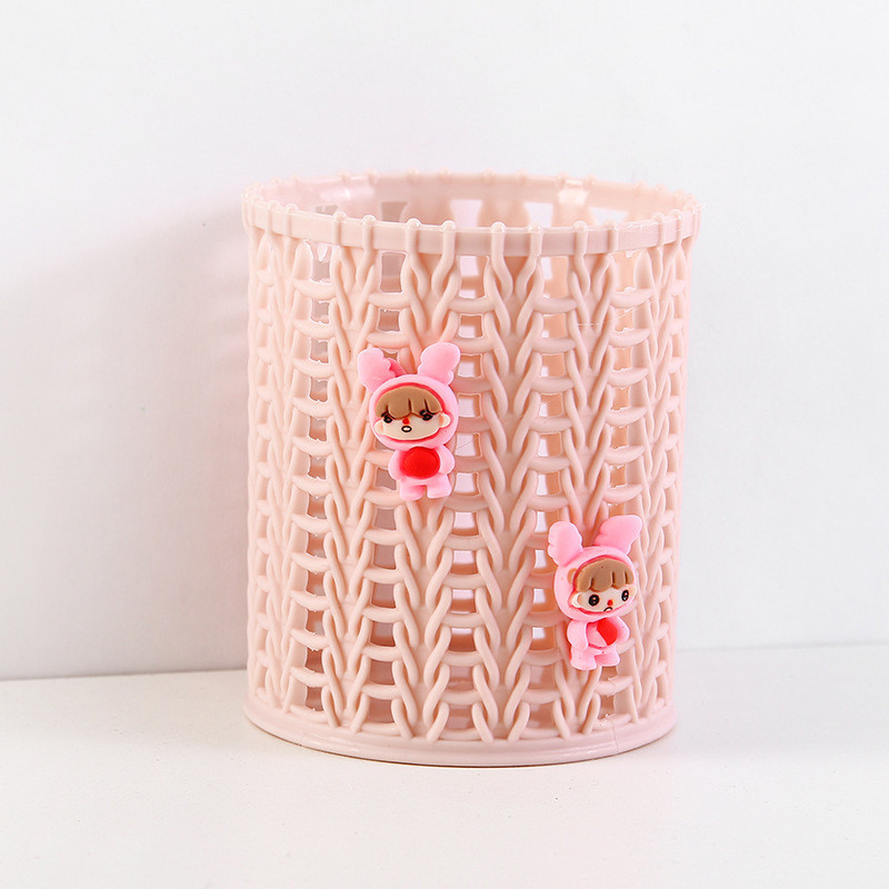 Žavingos išvaizdos lengvas spalvingas tuščiaviduris pieštuko laikiklis makiažo kosmetikos laikiklis bendrabučiui