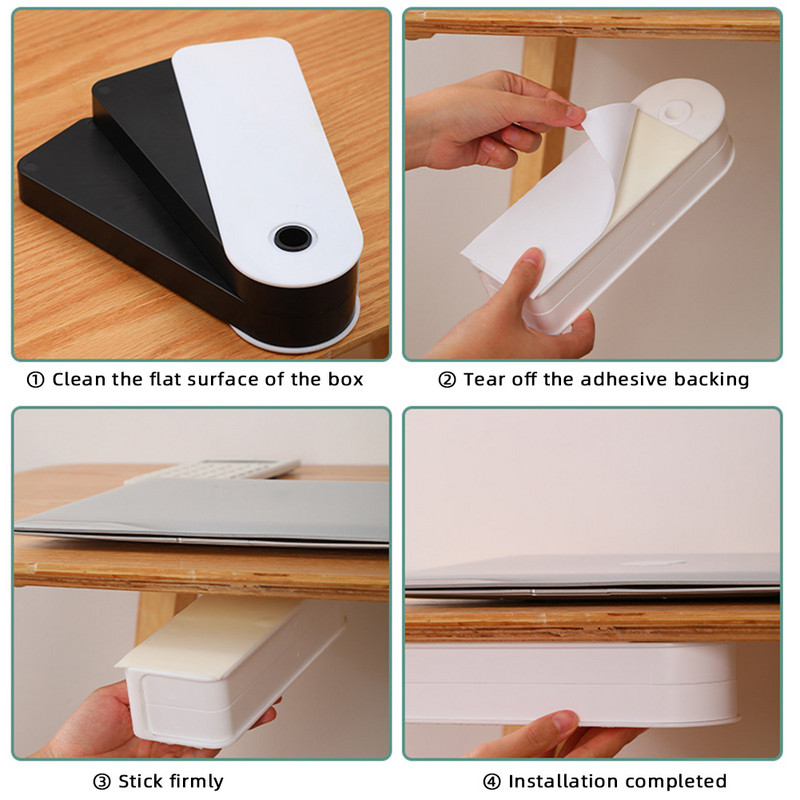 Plastična kutija za odlaganje ispod stola Pribor za odlaganje ispod stola za spavaću sobu