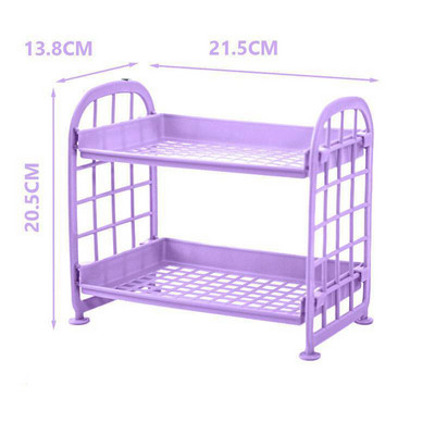 Slatki 2-slojni kozmetički kist Stalak za pohranu olovke Jednostavan stalak za stolni organizator pribora Jednostavan DIY sklopivi ručno izrađeni stalak