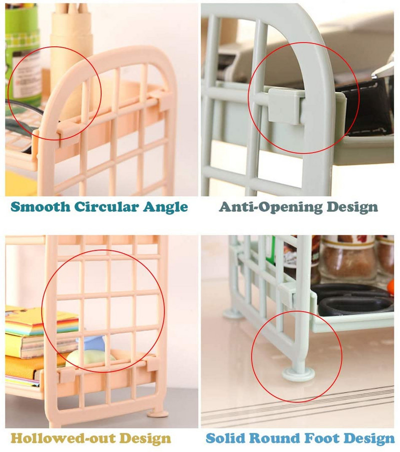 Slatki 2-slojni kozmetički kist Stalak za pohranu olovke Jednostavan stalak za stolni organizator pribora Jednostavan DIY sklopivi ručno izrađeni stalak