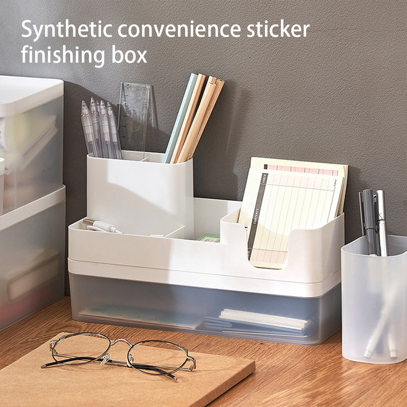 Säilituspliiatsihoidja Lauaarvuti kirjatarvete karbi lahtrid Näidiku korraldaja Kosmeetika Märgi Laud Kooli ühiselamu