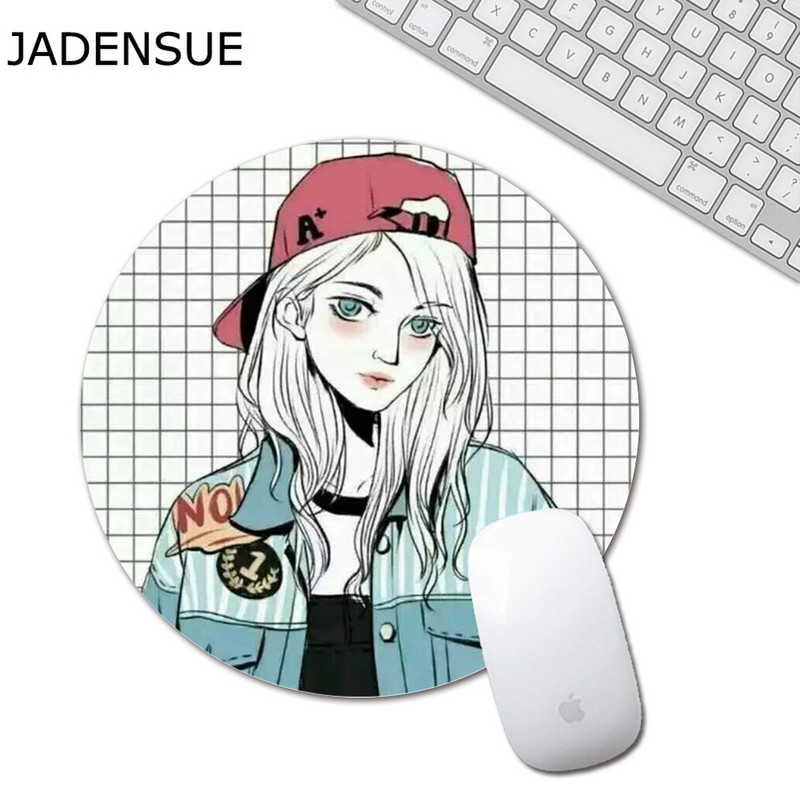 Kawaii podloga za miš Gaming Round Cute Cup Podloge za stol Deskpad Laptop Podloga za miš za miševe Mause Uredski dodaci PC Računalo