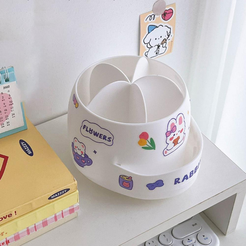 Spremnik za olovke, plastični držač za olovke, crtani uzorak, višenamjenski, korisni, INS, zakošeni dio, spremnik za olovke, uredski pribor