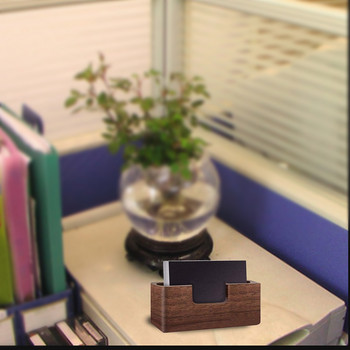 Професионална кутия за съхранение Практична дървена маса с едно отделение Органайзер Бизнес куфар Настолен държач за карти Офис