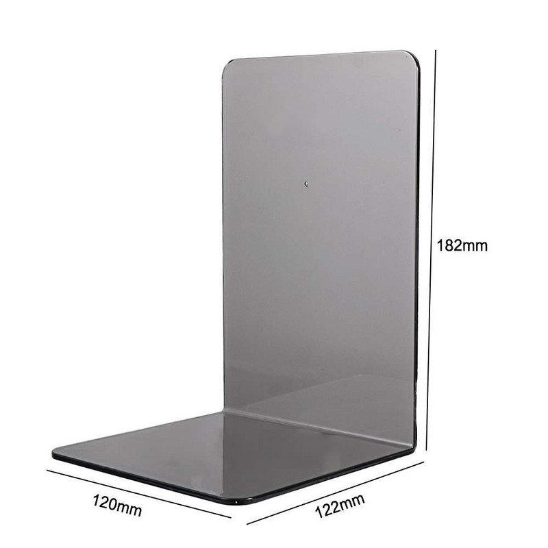 Творческа акрилна стойка за книги L-образна прозрачна книгоразделител Настолен органайзер Многофункционална лавица за книги Офис аксесоари
