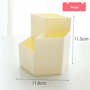 Biuro daugiafunkcinė laikymo dėžutė Kūrybiškas trijų sluoksnių rašiklio laikiklis Paprastas plastikinis stalinis laikiklis Biuro reikmenys