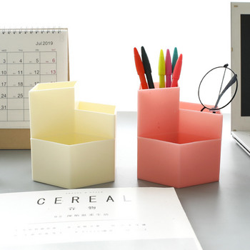 Πολυλειτουργικό κουτί αποθήκευσης γραφείου Δημιουργικό θήκη για στυλό τριών επιπέδων Απλό πλαστικό κουτί αποθήκευσης επιφάνειας εργασίας Αναλώσιμα γραφείου
