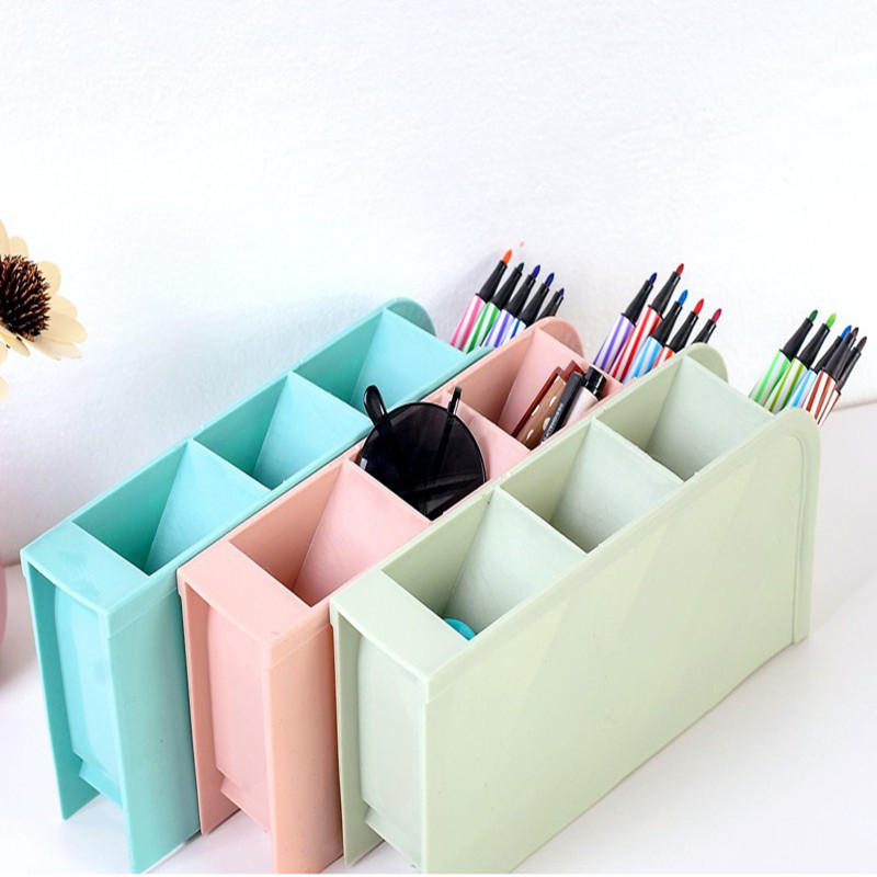 Kreativni kosi držač za olovke Modni stolni prostor za pohranu Studentski pribor Personality Jednostavan držač za olovke velikog kapaciteta s četiri mreže