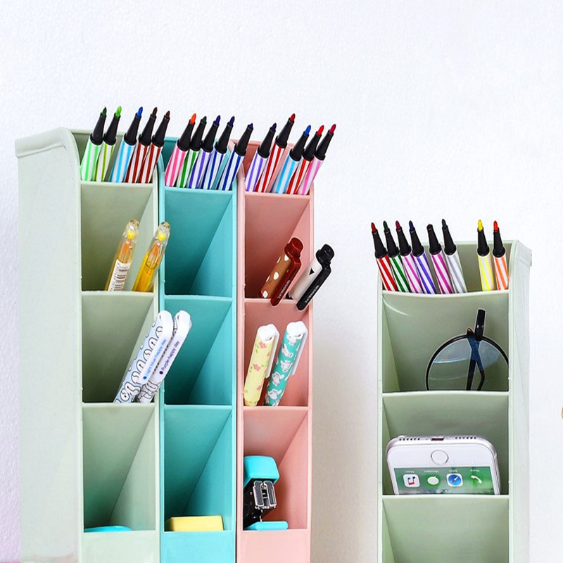 Kreativni kosi držač za olovke Modni stolni prostor za pohranu Studentski pribor Personality Jednostavan držač za olovke velikog kapaciteta s četiri mreže