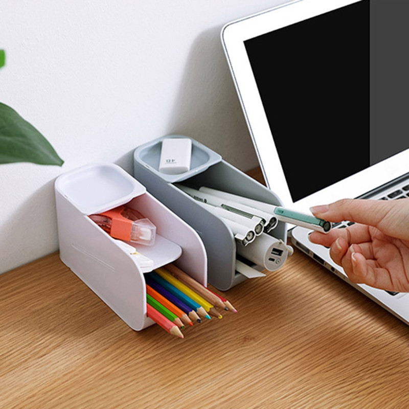 63HD praktiline pööratav pliiatsihoidja kaughoidja ümbris 2-kihiline pintsli korraldaja