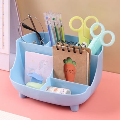 6 pojaseva Uredski držač za olovke Kutija za pohranu Stolni organizator Višenamjenska knjiga Olovka Kutija za pohranu kozmetike Pribor za pisanje